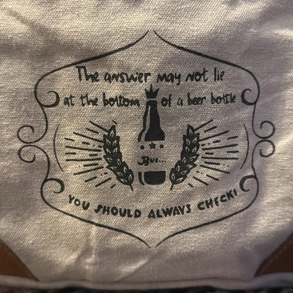 NWT Clea Ray Upcycled Canvas Beer Carrier Caddy Bag - Picture 2 of 6